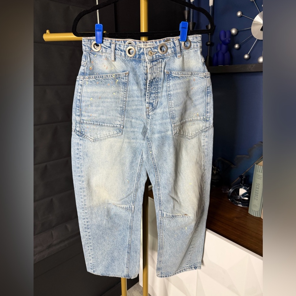 We The Free Moxie Pull-On Barrel Jeans NWOT - Picture 2 of 4